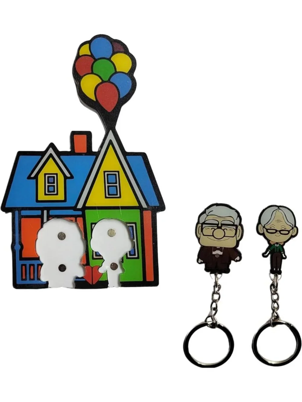 Couple Keychain Set - Cute Acrylic Cartoon Keychains for Him & Her, Valentine's